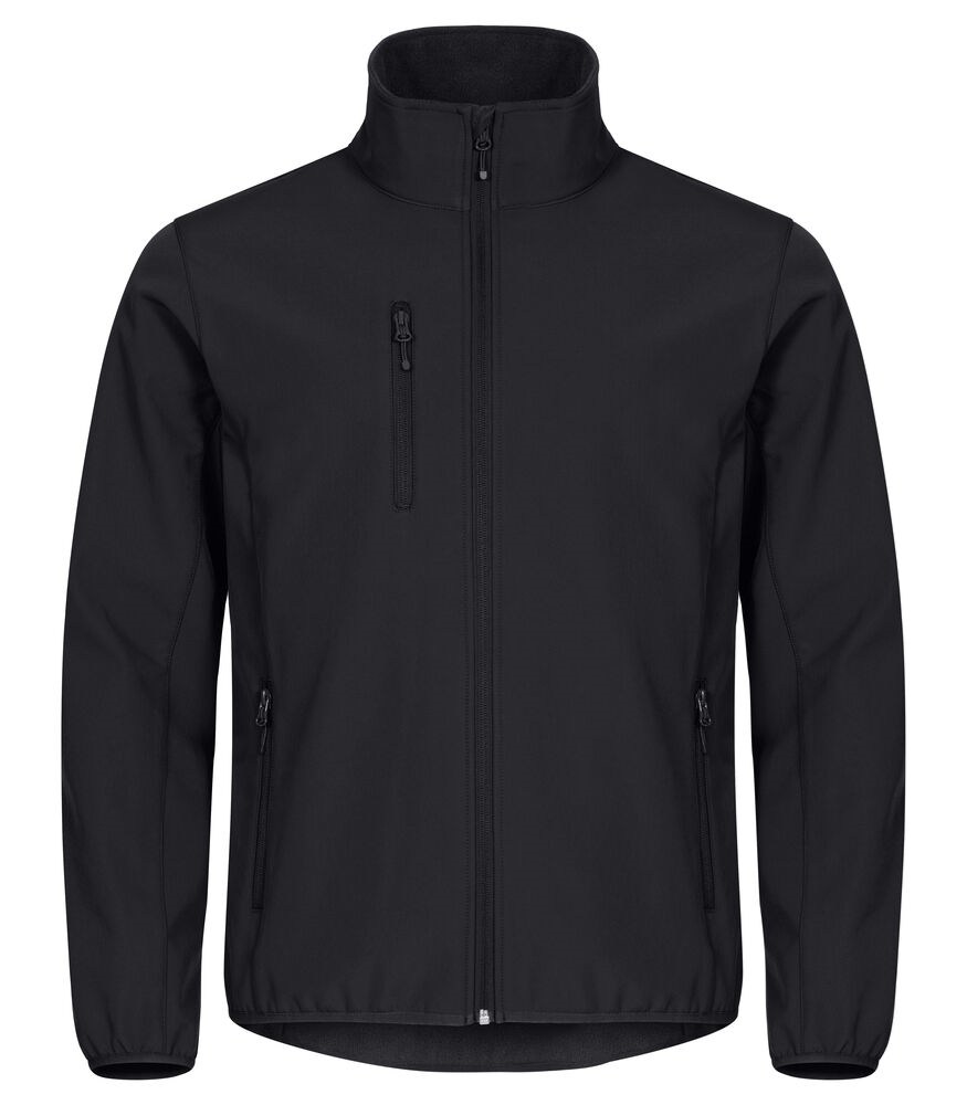 Afbeelding 0200910-99_ClassicSoftshellJacket_Black_front