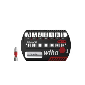 Afbeelding Wiha bitset bitbuddy® ty-bit 29 mm phillips, pozidriv, torx® 9-delig 1/4" 7945TY