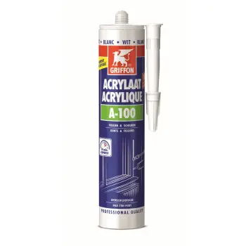 6301883 Griffon Acrylic sealant A-100 White Cartridge 300 ml NL/FR