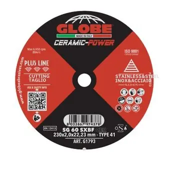Globe doorslijpschijf staal / rvs 1.0 x 125mm