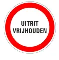 Verkeersbord uitrit vrijhouden 400mm