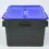 Distributiebak 600x400x320mm 52 liter zw/bl
