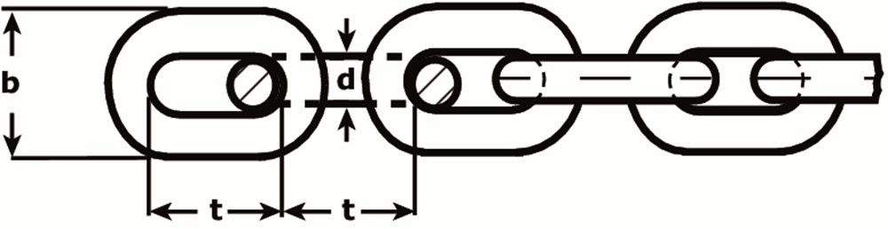 Lijntekening DX scheepsketting Type 766