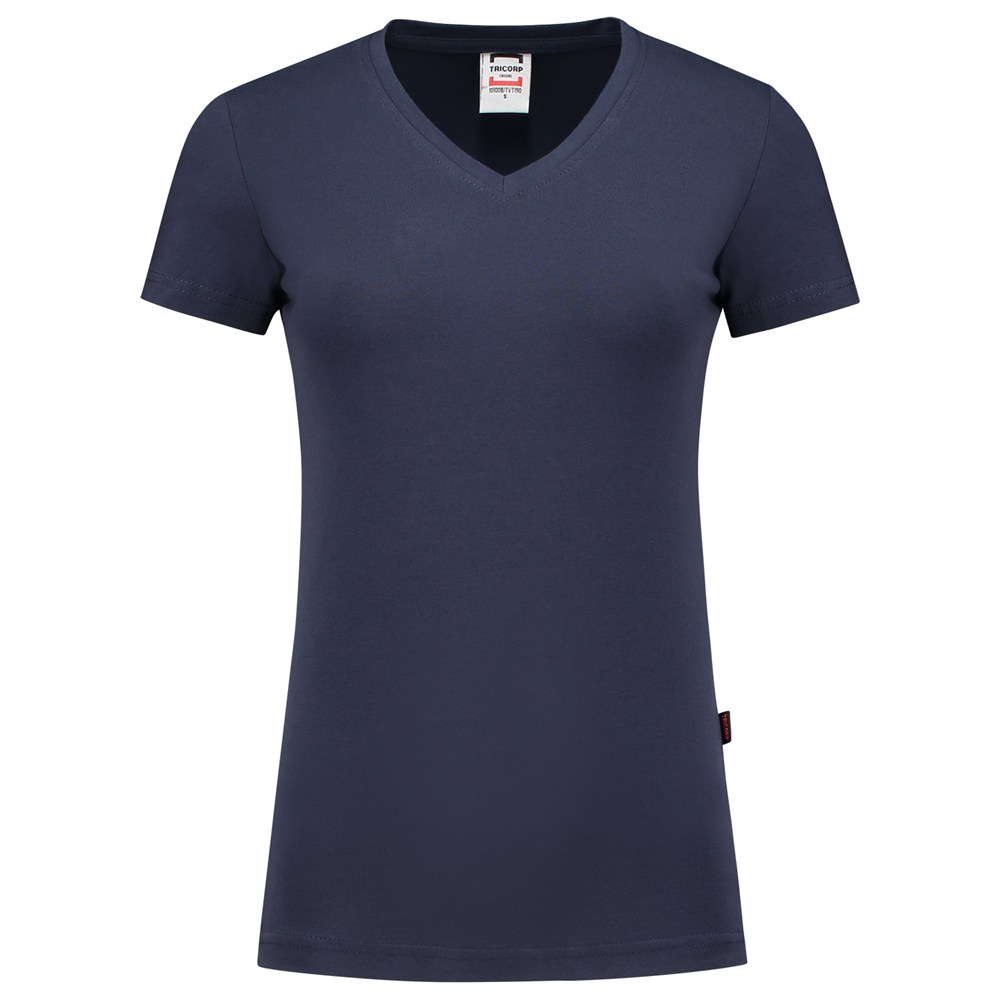Afbeelding TRICORP CASUAL t-shirt v hals fitted dames 101008