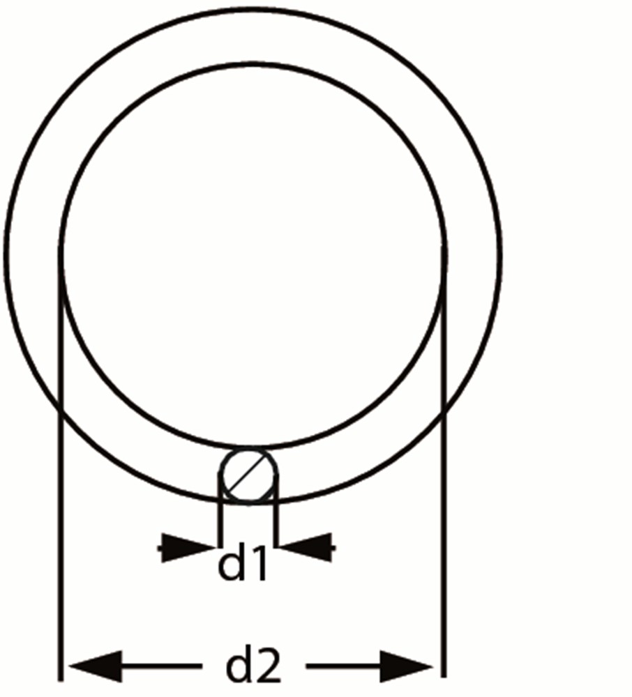 Lijntekening DX gelaste ronde ring