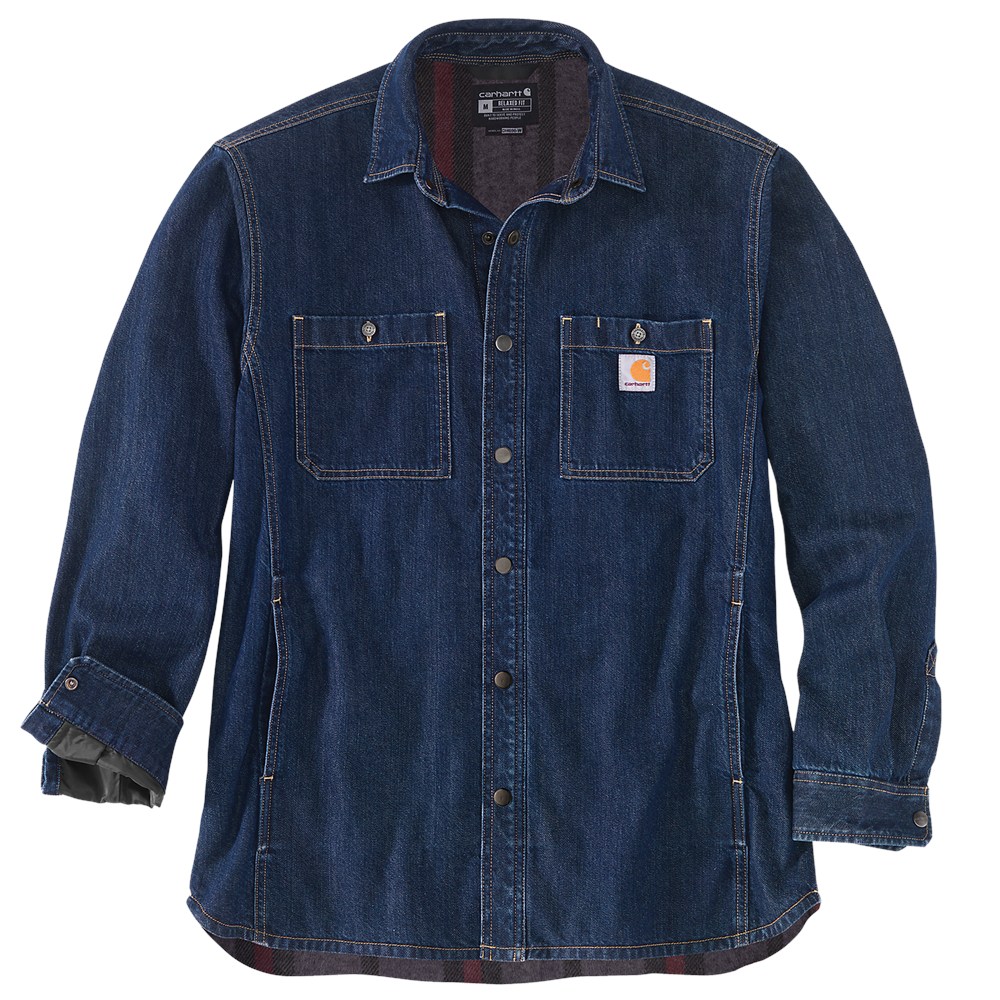 Afbeelding Carhartt spijkeroverhemd met relaxte pasvorm, fleecevoering en drukknopen 105605