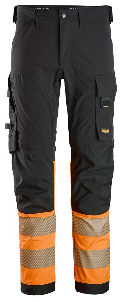Snickers broek 6335 zwart/hi-vis oranje 56