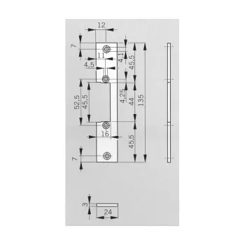 Dorma korte voorplaat fkh24 rvs