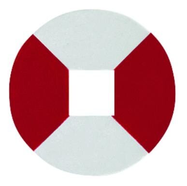 Hoppe rood/wit plaatje          5x5