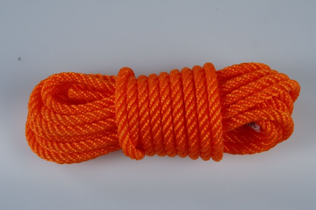 Nylonkoord oranje   10mmx10mtr