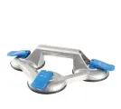 Glasdrager met 3 zuignappen aluminium