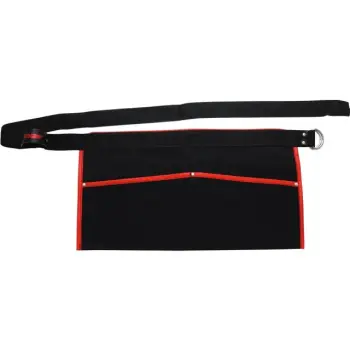 Spijkerschort zwart kanvas + riem