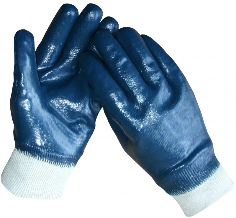 Handschoen blauw novatril cat2 10