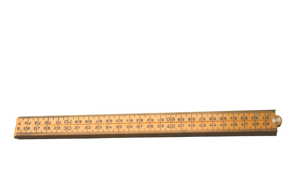Duimstok m.koper pl. geel 1m