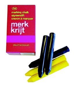 Merkkrijt vet onuitwisbaar zeskantig geel