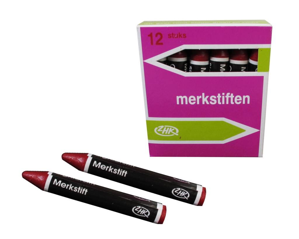 Merkkrijt rond rood (12)