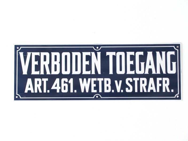 Bord pvc verb.toegang art.461