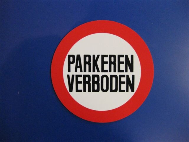 Bord pvc verb.parkeren        235mm
