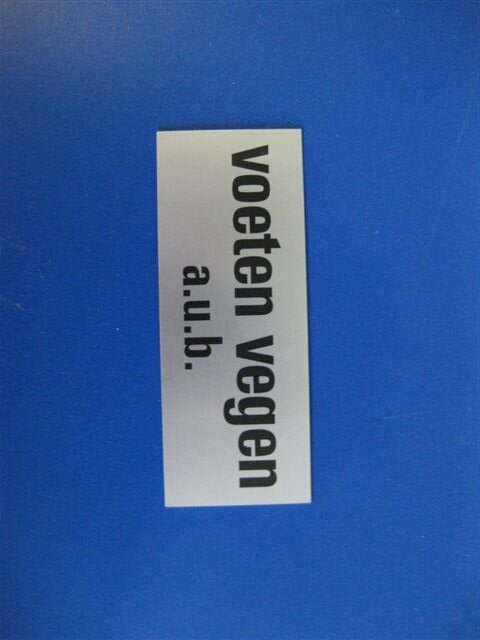 Symbool voeten vegen aub     130x50