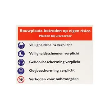 Bord calamiteiten 690x520mm