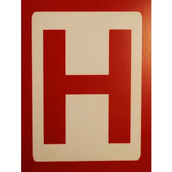 Sticker haspel "h"   200x250mm