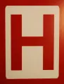 Sticker haspel "h" 200x250mm