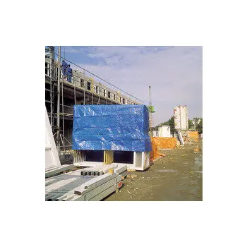 Hekwerkdekkleed blauw 1.76x3.41m
