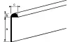Tafelrandprofiel alumin 3m 20x3x6
