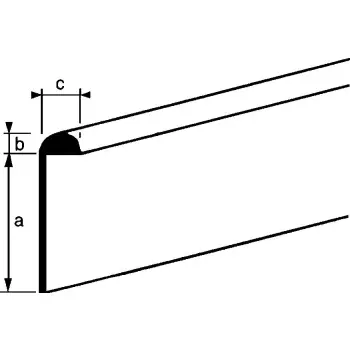 Tafelrandprofiel alumin 3m 20x3x6
