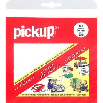Pickup cijferset largo wit 20mm