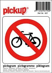 Pickup verboden rijwielen 10x10cm