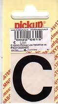 Pickup letter c zwart          40mm