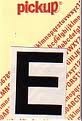 Pickup letter e zwart          40mm