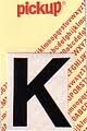 Pickup letter k zwart          40mm
