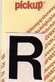 Pickup letter r zwart          40mm
