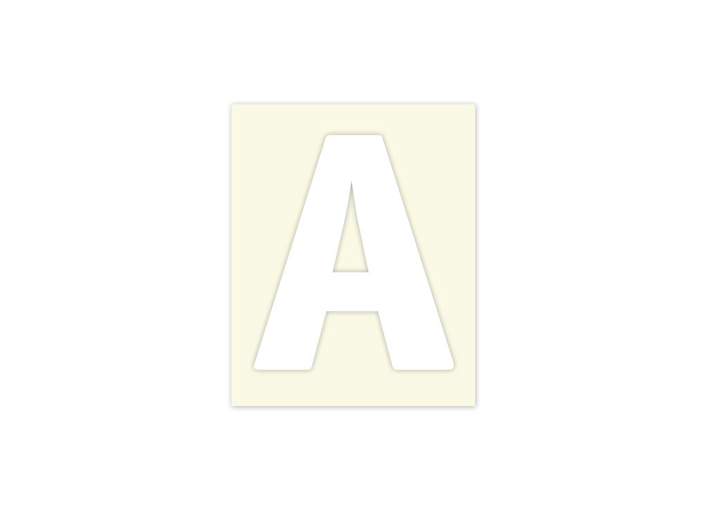 Pickup letter a wit 40mm