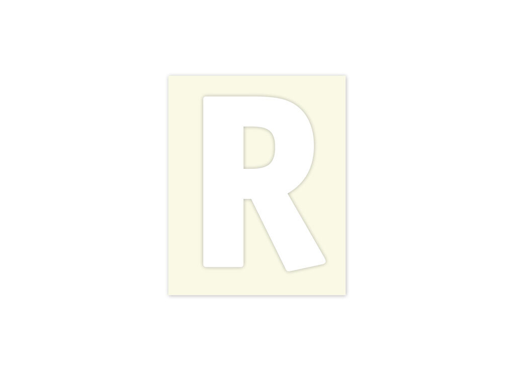 Pickup letter r wit            40mm