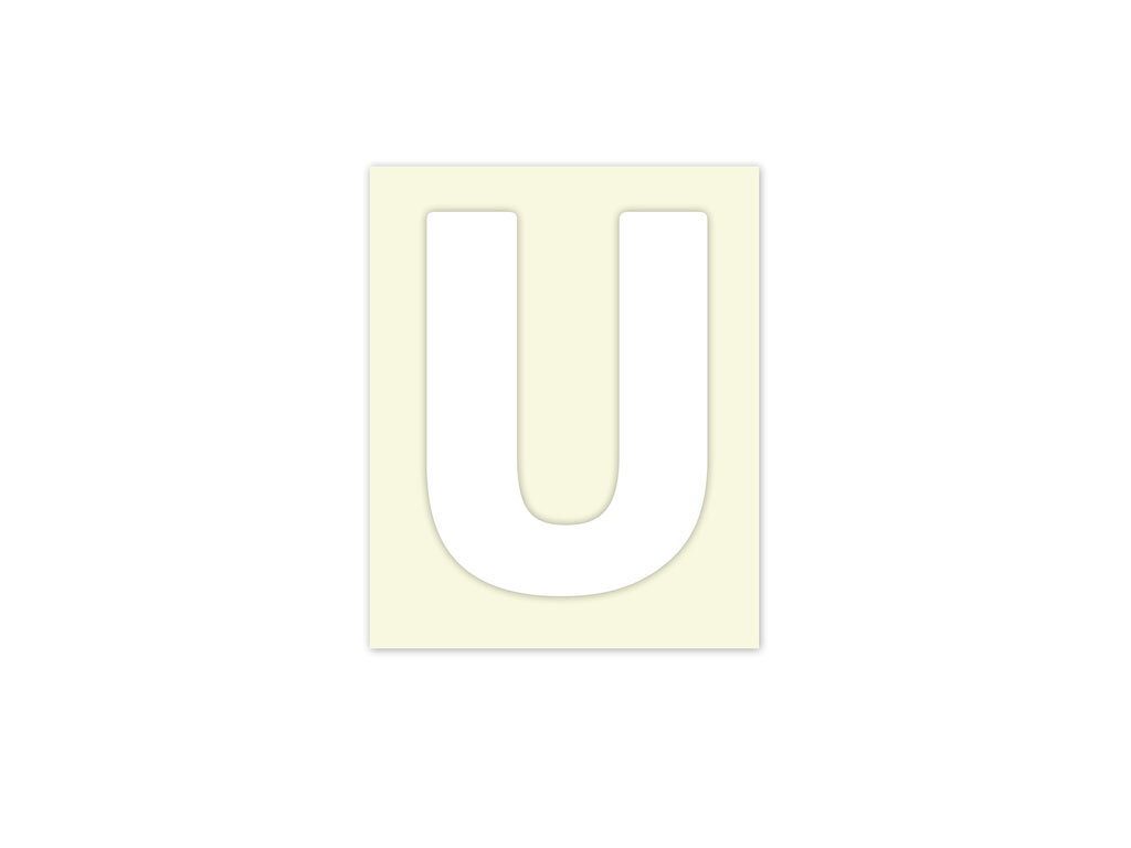 Pickup letter u wit            40mm