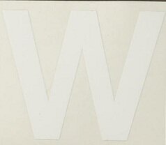 Pickup letter w wit            40mm