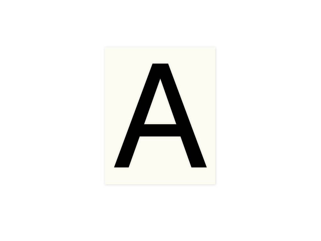 Pickup letter a zwart          80mm