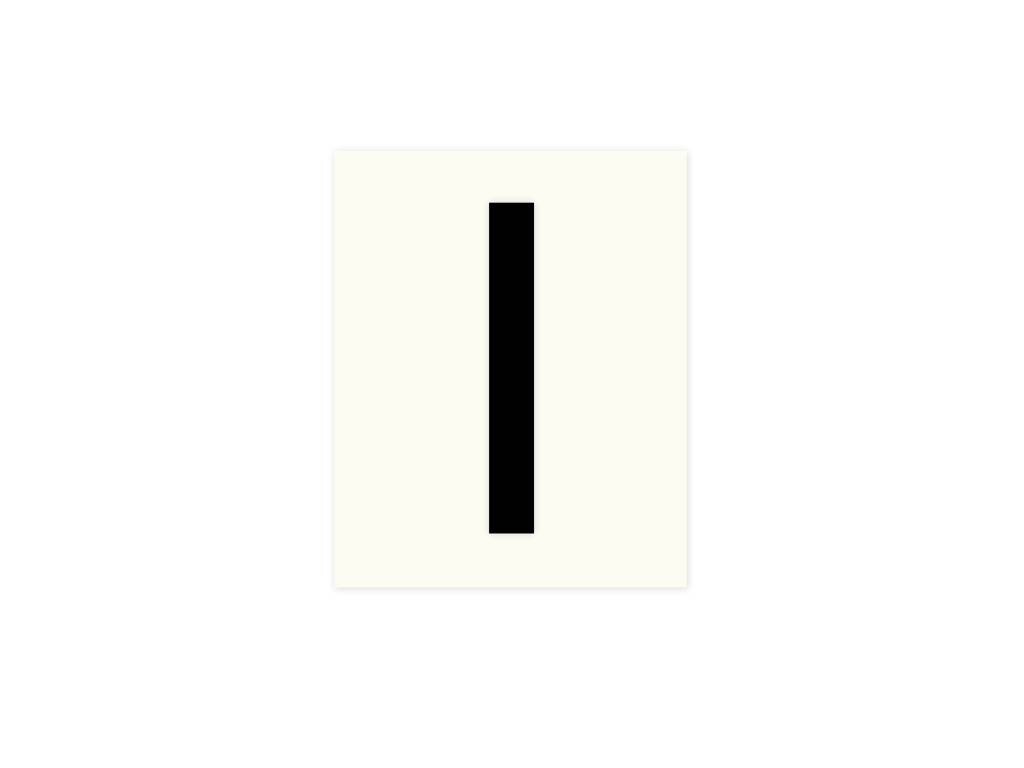 Pickup letter i zwart          80mm