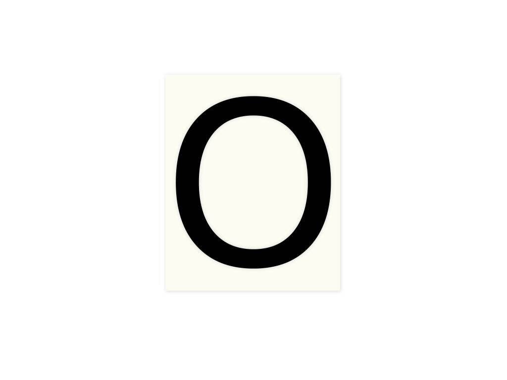 Pickup letter o zwart          80mm