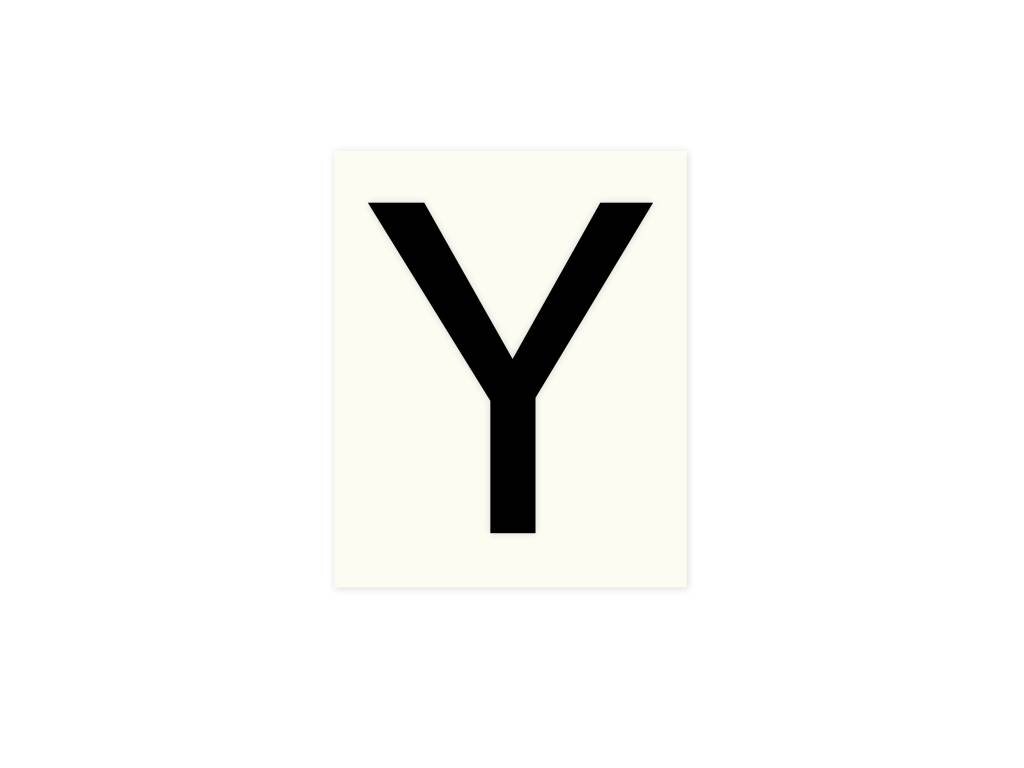 Pickup letter y zwart          80mm