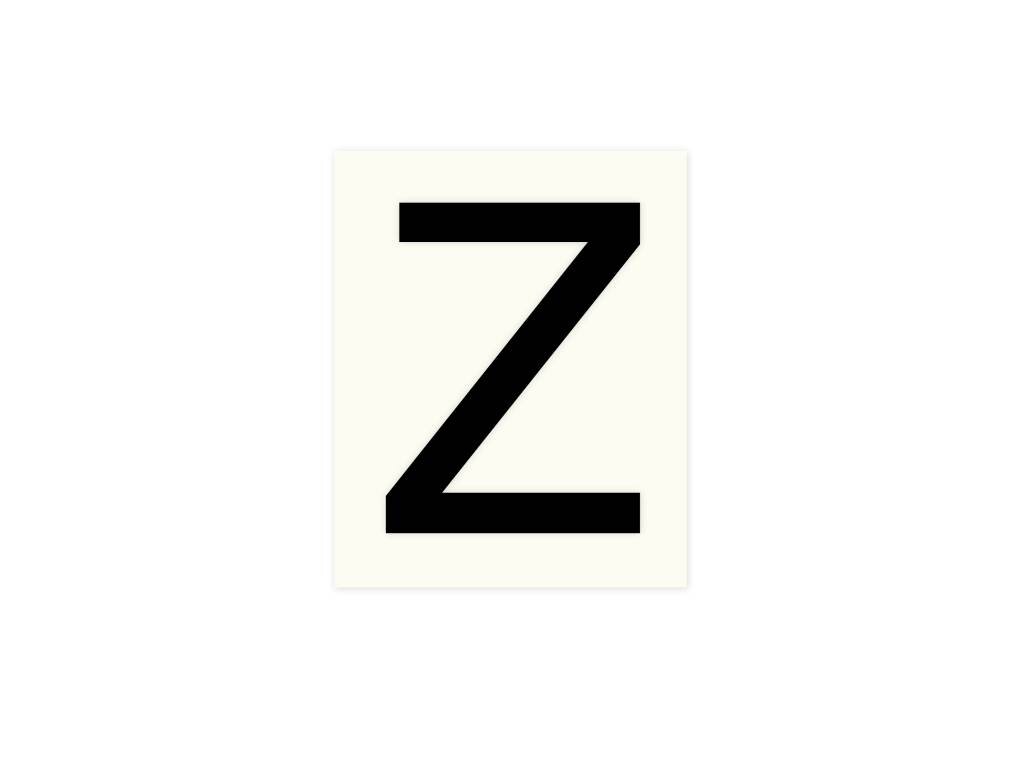Pickup letter z zwart          80mm