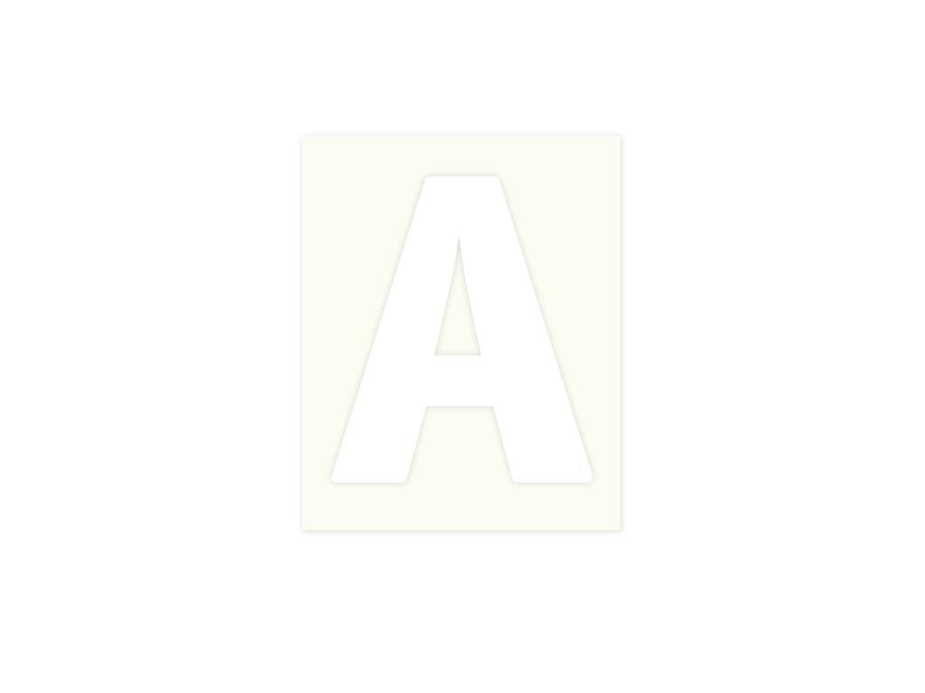 Pickup letter a wit 80mm