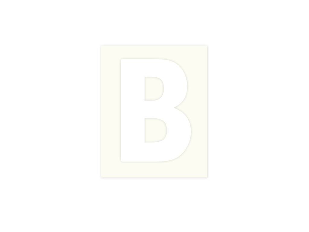 Pickup letter b wit            80mm