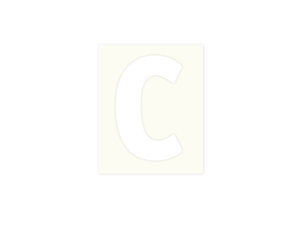 Pickup letter c wit            80mm