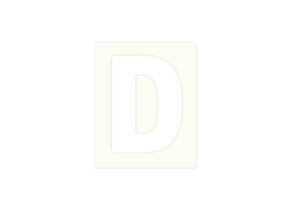 Pickup letter d wit            80mm
