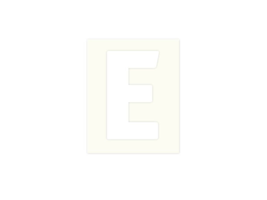 Pickup letter e wit            80mm