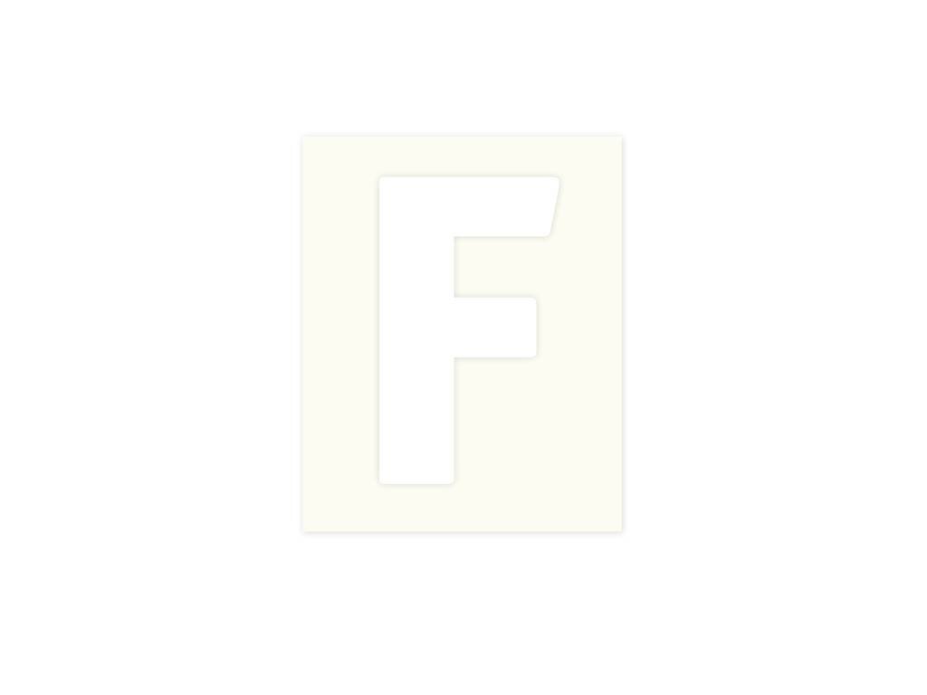 Pickup letter f wit            80mm